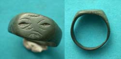 Ring, Medieval, Ladies, Amusing Face, ca. 14th-16th Cent